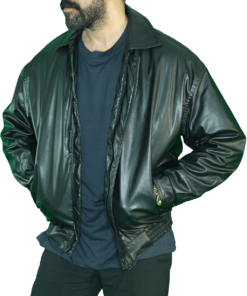 Noir Classic Erkek Deri Ceket - Aybi Collection